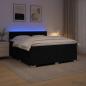 Preview: Boxspringbett mit Matratze und LED Schwarz 160 x 200 cm Stoff