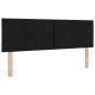 Preview: Boxspringbett mit Matratze und LED Schwarz 160 x 200 cm Stoff