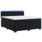 Preview: Boxspringbett mit Matratze und LED Schwarz 180 x 200 cm Samt