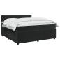 Preview: Boxspringbett mit Matratze Schwarz 140 x 200 cm Samt