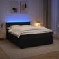 Preview: Boxspringbett mit Matratze Schwarz 140 x 200 cm Samt