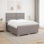 Preview: ARDEBO.de - Boxspringbett mit Matratze Taupe 180 x 200 cm Stoff