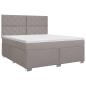 Preview: Boxspringbett mit Matratze Taupe 180 x 200 cm Stoff