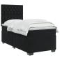 Preview: Boxspringbett mit Matratze Schwarz 90 x 190 cm Samt