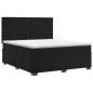 Preview: Boxspringbett mit Matratze Schwarz 180 x 200 cm Samt