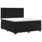 Preview: Boxspringbett mit Matratze Schwarz 180 x 200 cm Samt