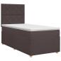 Preview: Boxspringbett mit Matratze Dunkelbraun 90 x 190 cm Stoff