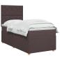 Preview: Boxspringbett mit Matratze Dunkelbraun 90 x 190 cm Stoff