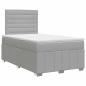 Preview: Boxspringbett mit Matratze Hellgrau 120 x 190 cm Stoff