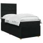 Preview: Boxspringbett mit Matratze Schwarz 80 x 200 cm Stoff