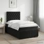 Preview: ARDEBO.de - Boxspringbett mit Matratze Schwarz 120 x 190 cm Samt