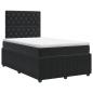 Preview: Boxspringbett mit Matratze Schwarz 120 x 190 cm Samt