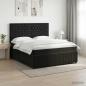 Preview: ARDEBO.de - Boxspringbett mit Matratze Schwarz 180 x 200 cm Samt