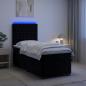 Preview: Boxspringbett mit Matratze Schwarz 90 x 190 cm Samt