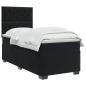 Preview: Boxspringbett mit Matratze Schwarz 90 x 200 cm Samt