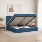 Preview: Ottoman-Bett mit Matratze und LED Blau 200 x 200 cm Stoff