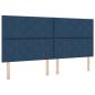 Preview: Ottoman-Bett mit Matratze und LED Blau 200 x 200 cm Stoff