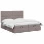 Preview: Ottoman-Bett mit Matratze und LED Taupe 180 x 200 cm Stoff