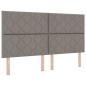 Preview: Ottoman-Bett mit Matratze und LED Taupe 180 x 200 cm Stoff