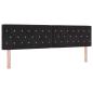 Preview: LED-Speicherbett mit Matratze Schwarz 180 x 200 cm Samt