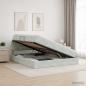 Preview: ARDEBO.de - LED-Speicherbett mit Matratze Hellgrau 180 x 200 cm Samt