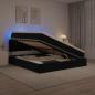 Preview: LED-Speicherbett mit Matratze Schwarz 180 x 200 cm Samt