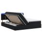 Preview: LED-Speicherbett mit Matratze Schwarz 180 x 200 cm Samt