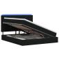 Preview: LED-Speicherbett mit Matratze Schwarz 160 x 200 cm Stoff