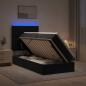 Preview: ARDEBO.de - LED-Speicherbett mit Matratze Schwarz 90 x 200 cm Samt
