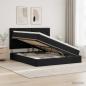 Preview: LED-Speicherbett mit Matratze Schwarz 180 x 200 cm Samt
