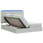 Preview: LED-Speicherbett mit Matratze Hellgrau 180 x 200 cm Samt