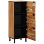Preview: Highboard mit Regal Braun 40 x 33 x 110 cm Massivholz Mango