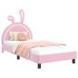 Preview: Kinderbettgestell mit Kopfteil Rosa 90 x 190 cm PU
