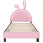 Preview: Kinderbettgestell mit Kopfteil Rosa 90 x 200 cm PU
