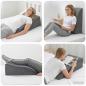 Preview: ARDEBO.de - Beinkissen 68 x 41 x 24 cm PU-Schaum Grau
