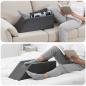 Preview: ARDEBO.de - Beinkissen 68 x 25 x 21,5 cm Fest PU-Schaum Grau