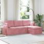 Preview: ARDEBO.de - Sofa Rosa 228 x 134 x 80 cm Samt