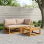 Preview: ARDEBO.de - Modulares Sofa-Set mit Kissen 2 stk. 2-Sitzer Massivholz Akazie
