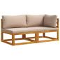 Preview: Modulares Sofa-Set mit Kissen 2 stk. 2-Sitzer Massivholz Akazie