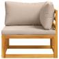 Preview: Ecksofa mit Kissen Massivholz Akazie Natur