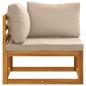 Preview: Ecksofa mit Kissen Massivholz Akazie Natur