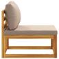 Preview: Sofa-Mittelteil mit Kissen 100 % Polyester Solid-Acacia Natur
