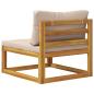 Preview: Sofa-Mittelteil mit Kissen 100 % Polyester Solid-Acacia Natur