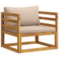 Preview: ARDEBO.de - Ecksofa mit Kissen 100 % Polyester Solid-Acacia Natur