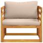 Preview: Ecksofa mit Kissen 100 % Polyester Solid-Acacia Natur