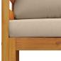 Preview: Ecksofa mit Kissen 100 % Polyester Solid-Acacia Natur