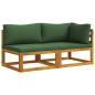 Preview: ARDEBO.de - Modulares Sofa-Set mit Kissen 2 stk. 2-Sitzer Massivholz Akazie