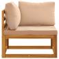Preview: Ecksofa mit Kissen Massivholz Akazie Natur