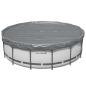 Preview: Bestway Poolabdeckung Ø4,27 m Rund Polyester Grau
