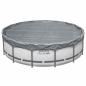 Preview: Bestway Poolabdeckung Ø4,57 m Rund Polyester Grau